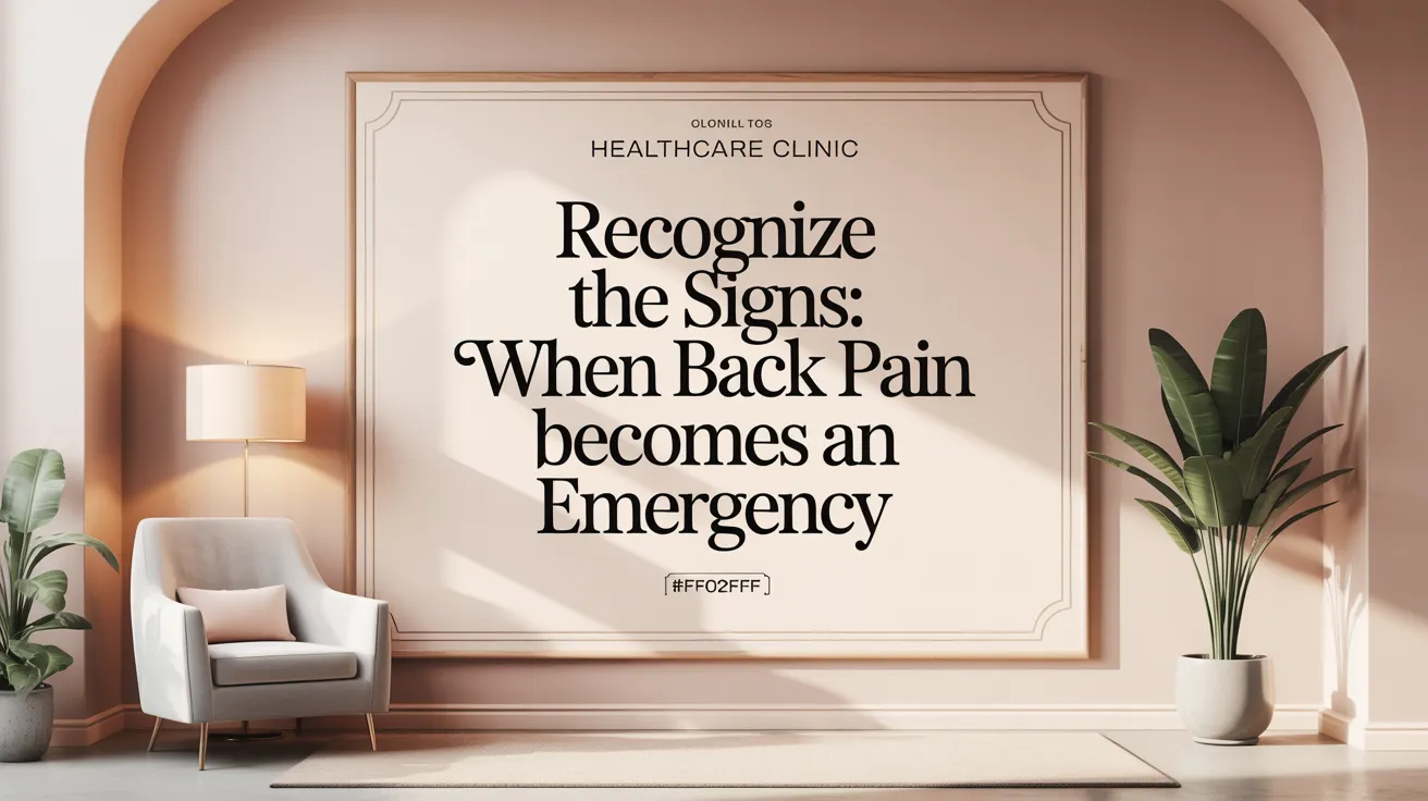 Recognize the Signs: When Back Pain Becomes an Emergency