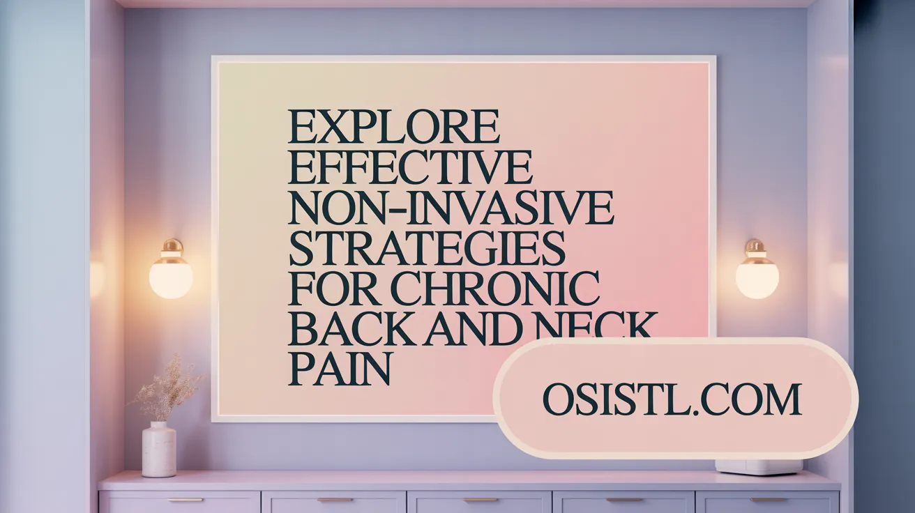 Explore Effective Non-Invasive Strategies for Chronic Back and Neck Pain
