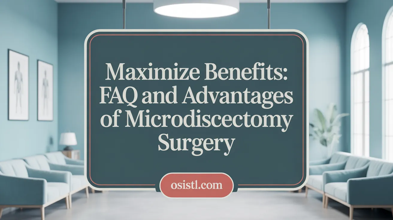 Maximize Benefits: FAQ and Advantages of Microdiscectomy Surgery