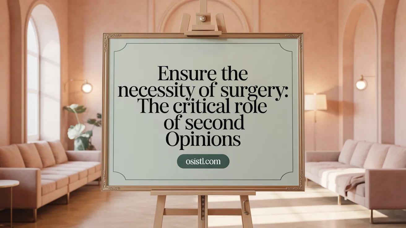 Ensure the Necessity of Surgery: The Critical Role of Second Opinions