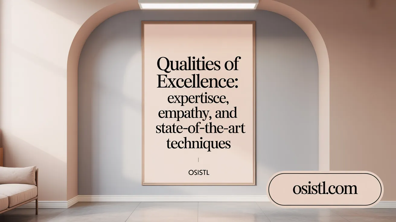 Qualities of Excellence: Expertise, Empathy, and State-of-the-Art Techniques