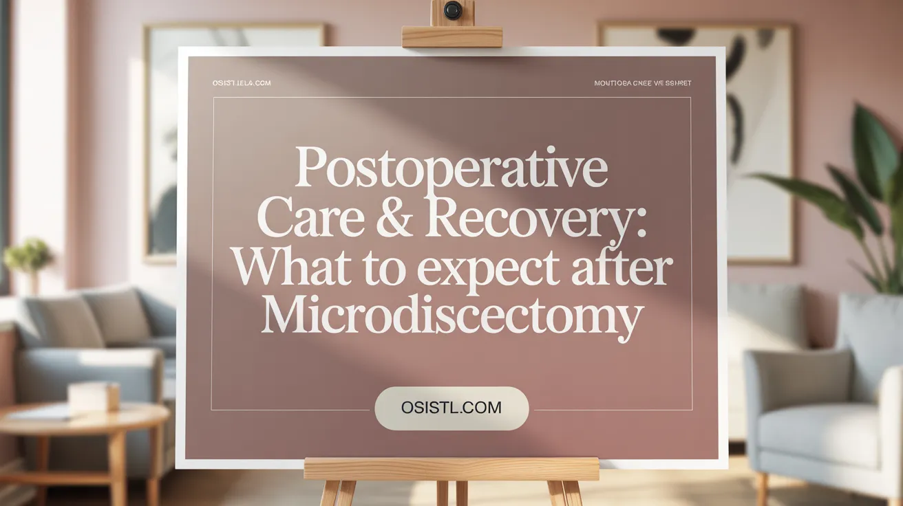 Postoperative Care & Recovery: What to Expect After Microdiscectomy