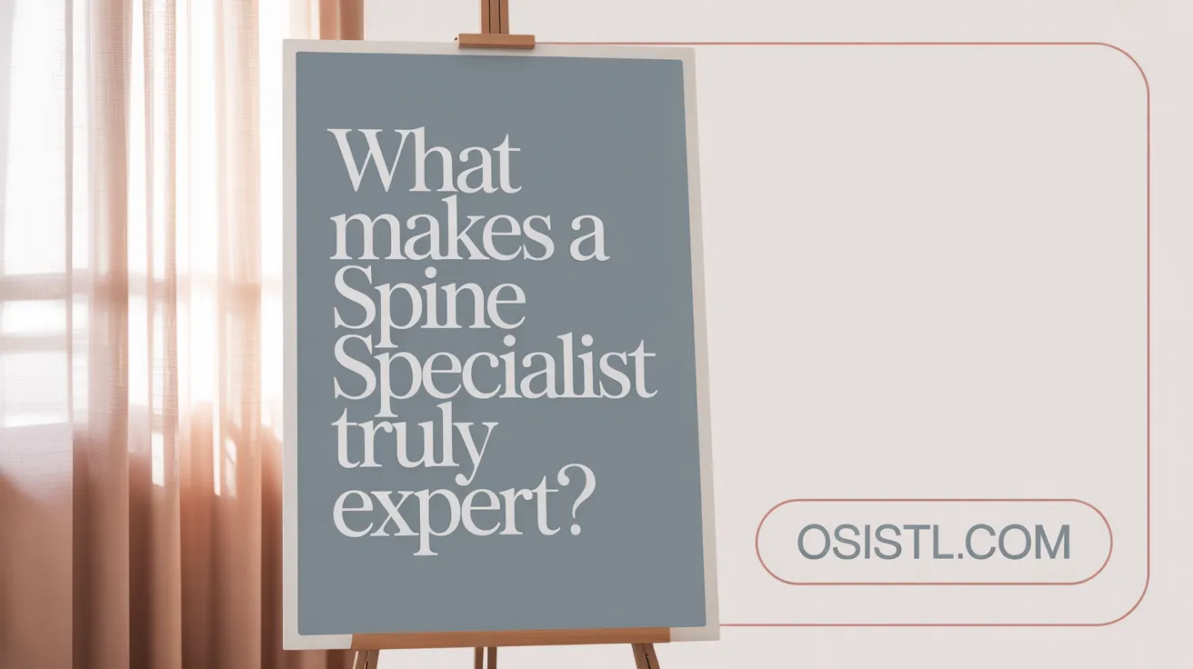 What Makes a Spine Specialist Truly Expert?