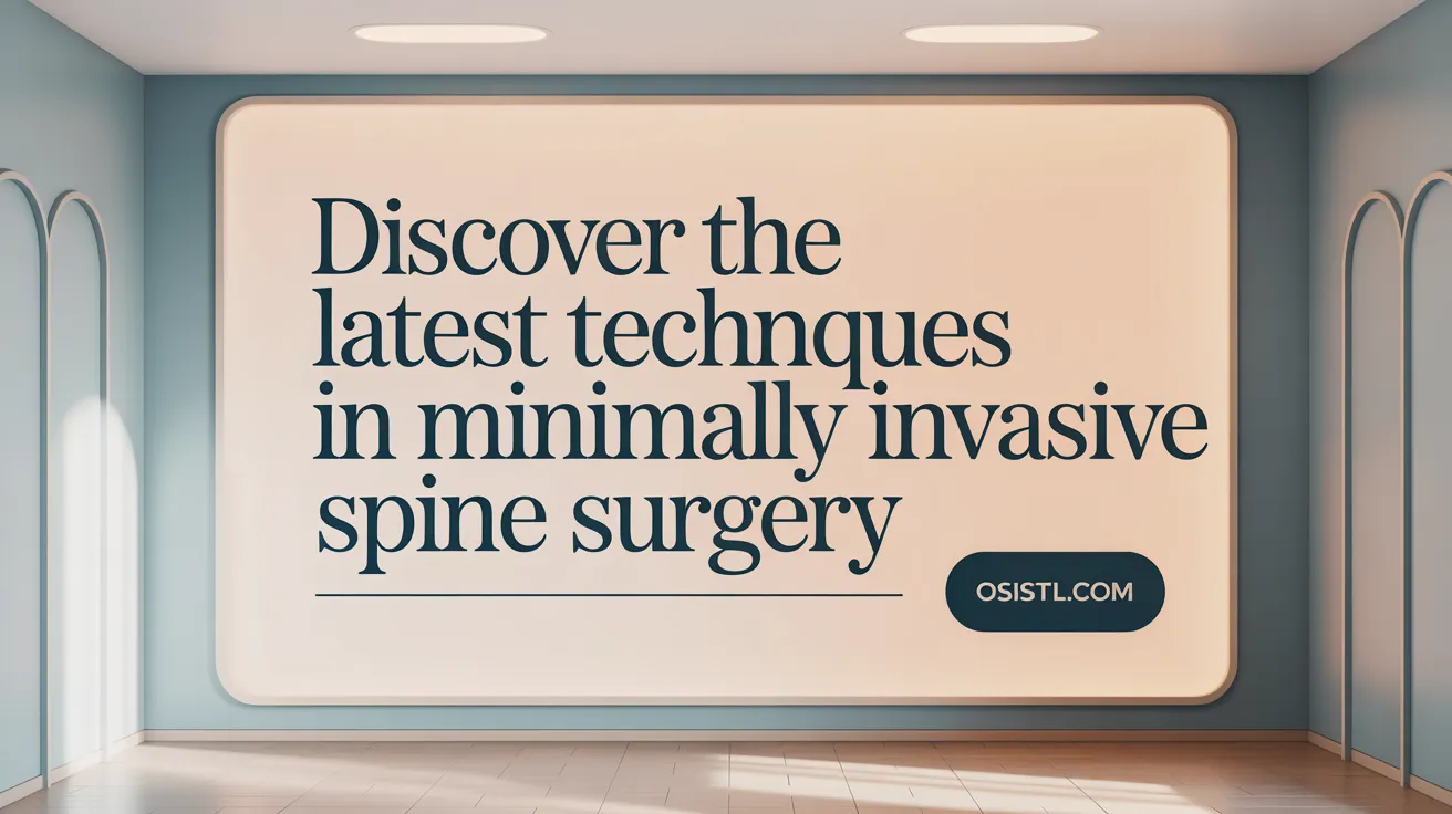 Discover the Latest Techniques in Minimally Invasive Spine Surgery