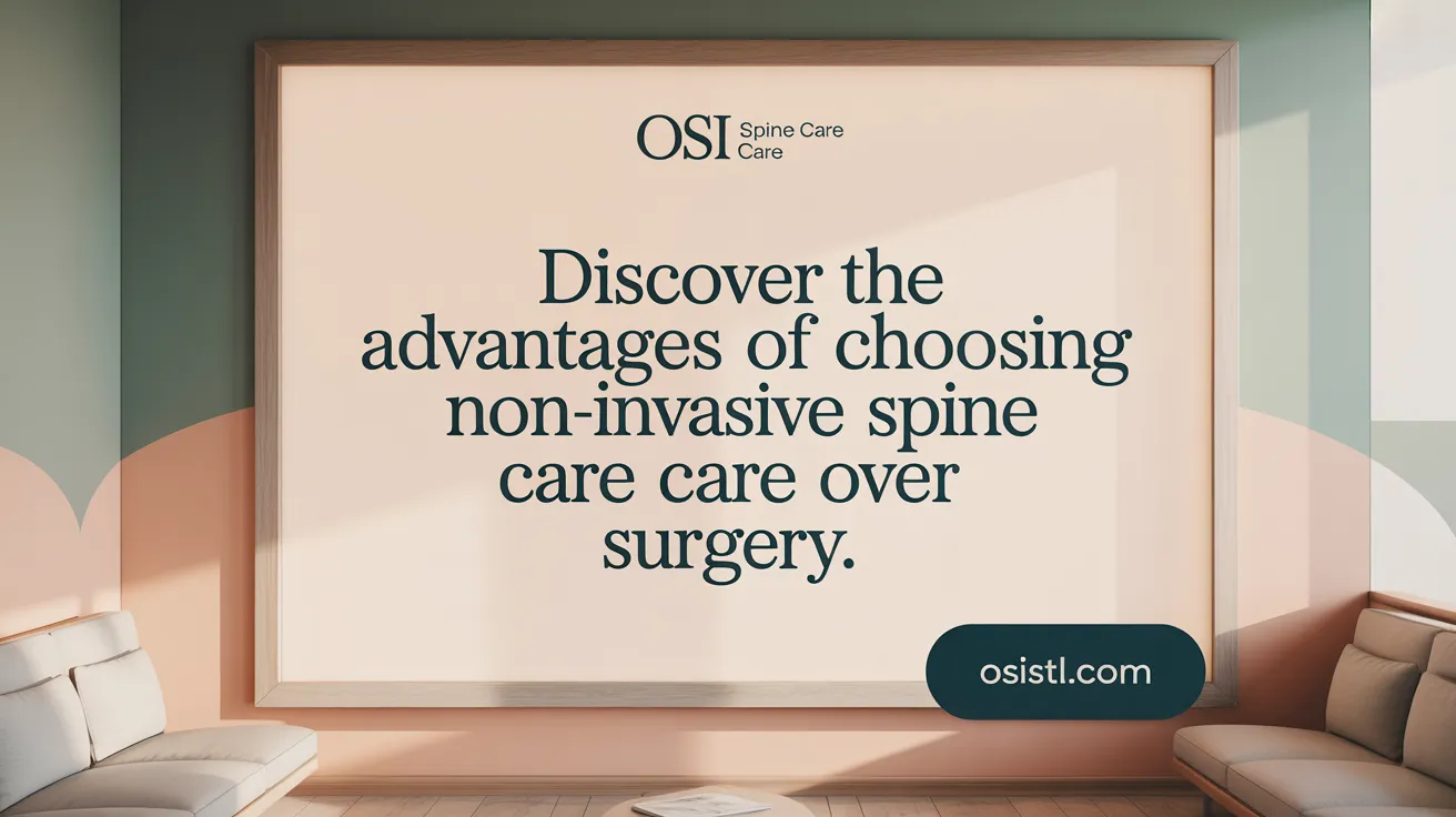 Discover the advantages of choosing non-invasive spine care over surgery.