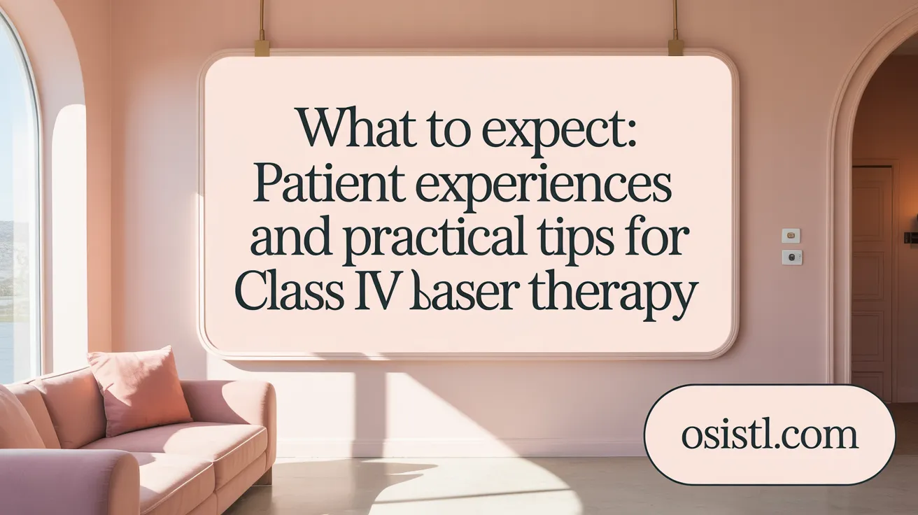 What to expect: Patient experiences and practical tips for Class IV Laser Therapy