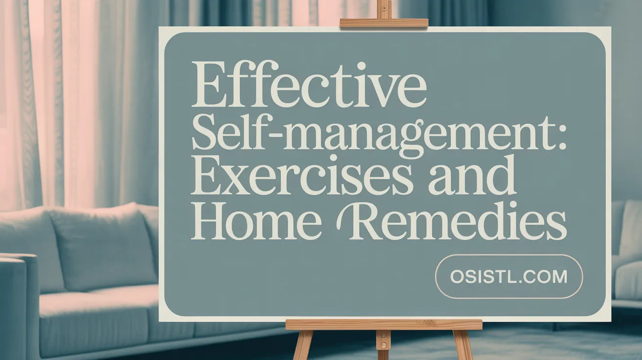 Effective Self-Management: Exercises and Home Remedies