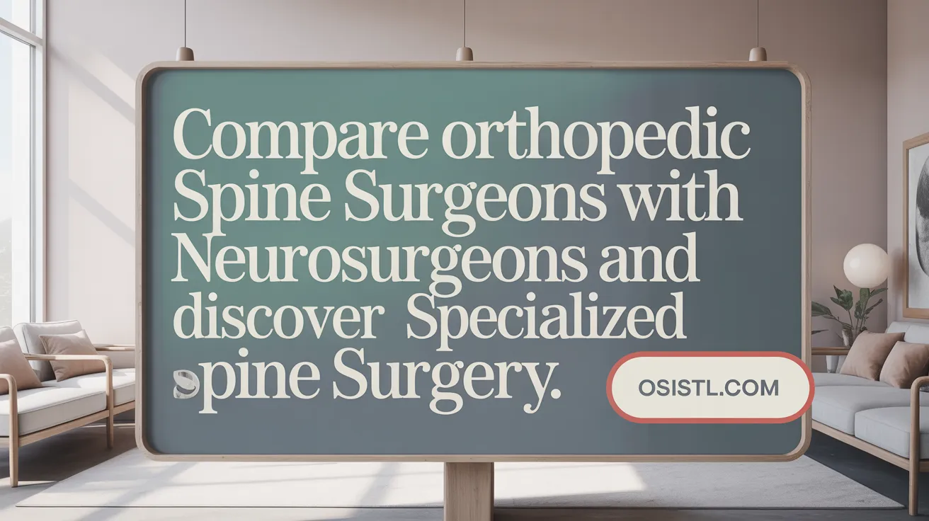 Compare orthopedic spine surgeons with neurosurgeons and discover specialized spine surgery fields.