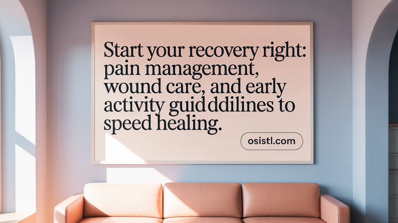 Start your recovery right: pain management, wound care, and early activity guidelines to speed healing.