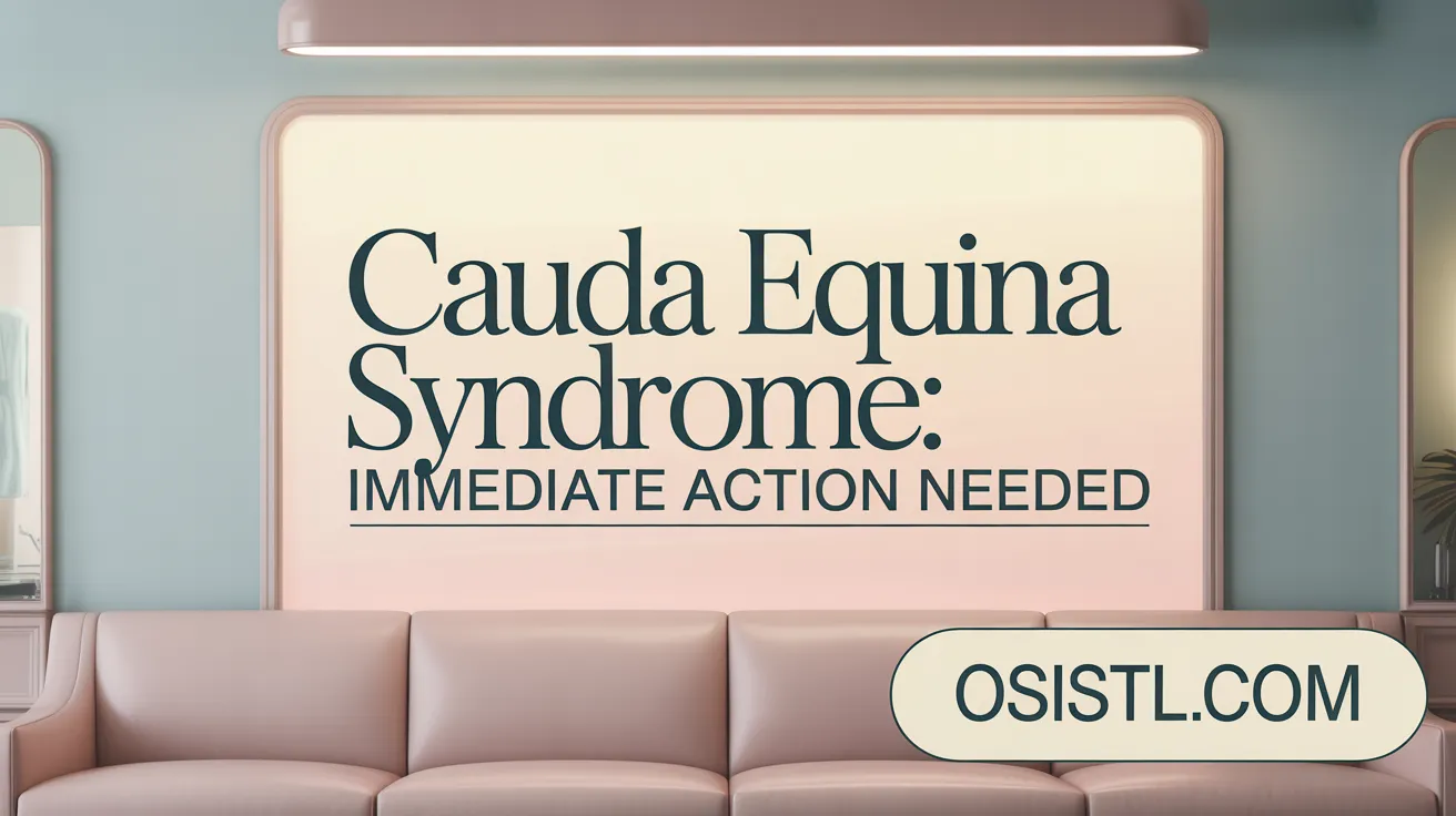 Cauda Equina Syndrome: Immediate Action Needed
