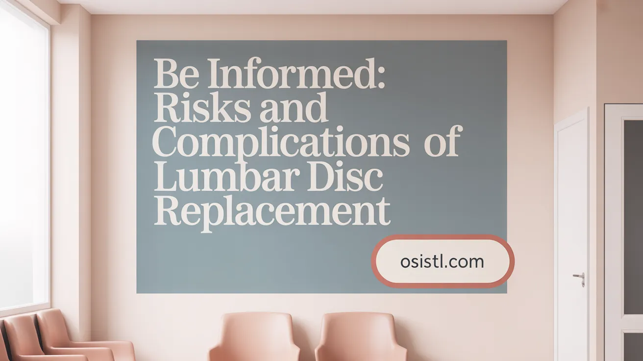 Be Informed: Risks and Complications of Lumbar Disc Replacement