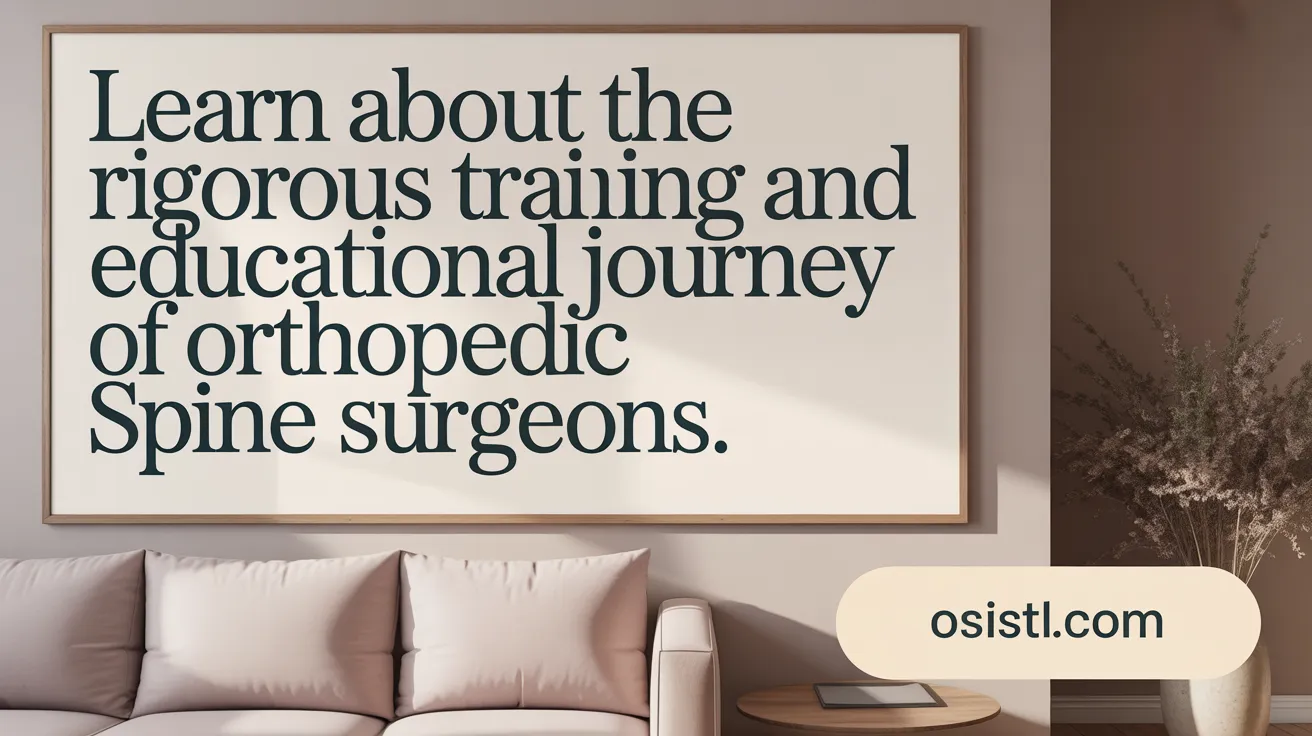 Learn about the rigorous training and educational journey of orthopedic spine surgeons.
