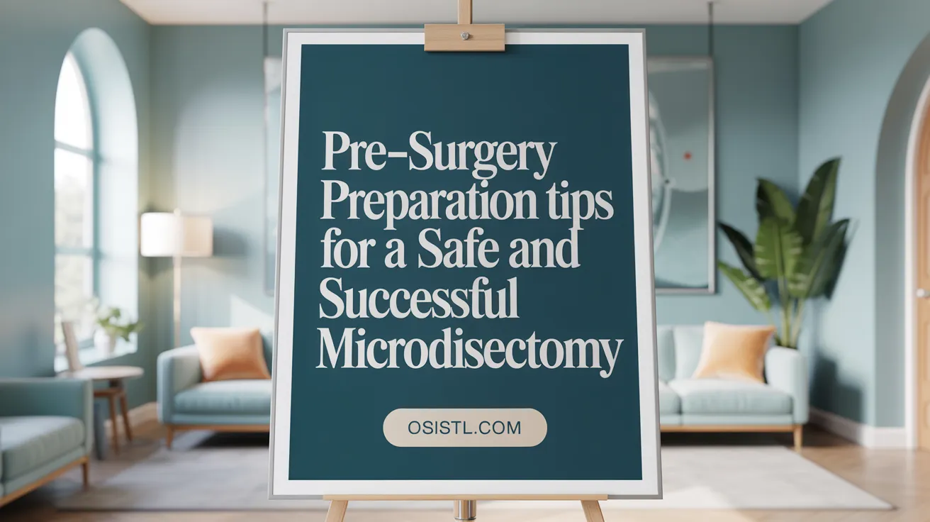 Pre-Surgery Preparation Tips for a Safe and Successful Microdiscectomy