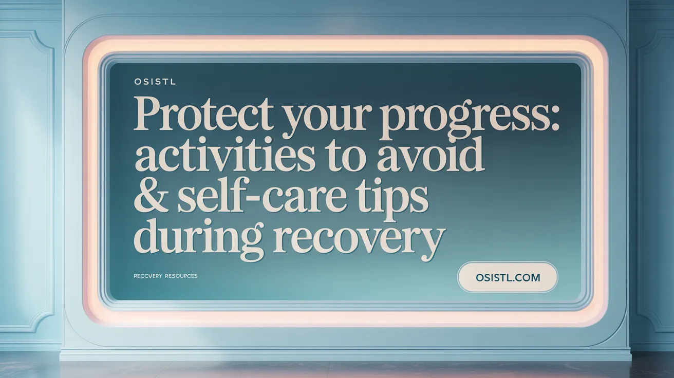 Protect Your Progress: Activities to Avoid & Self-Care Tips During Recovery
