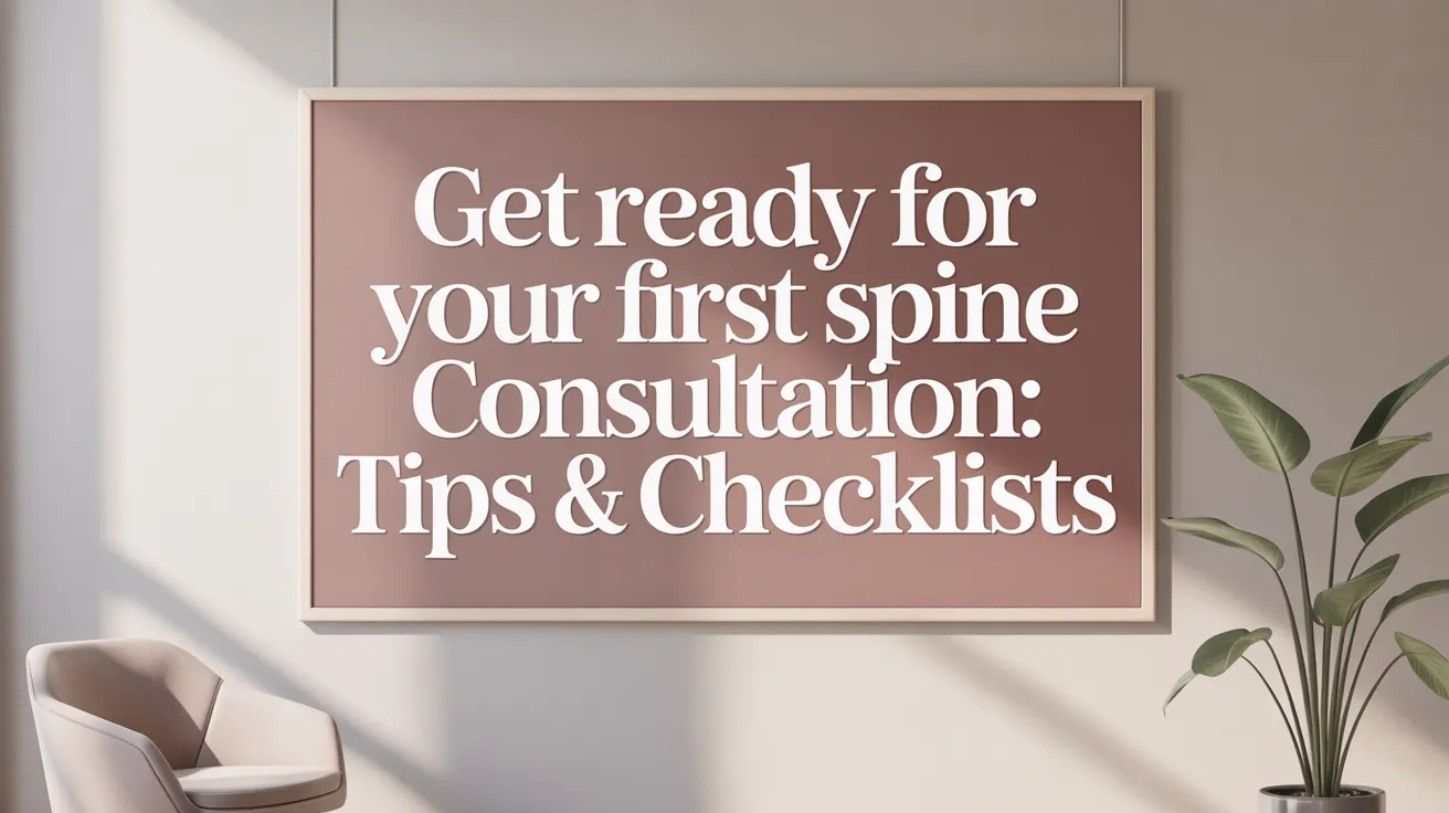 Get Ready for Your First Spine Consultation: Tips & Checklists