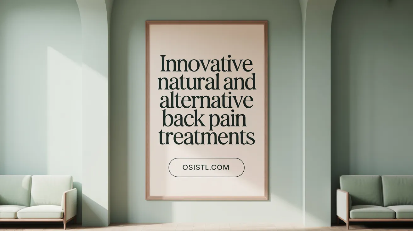 Innovative Natural and Alternative Back Pain Treatments
