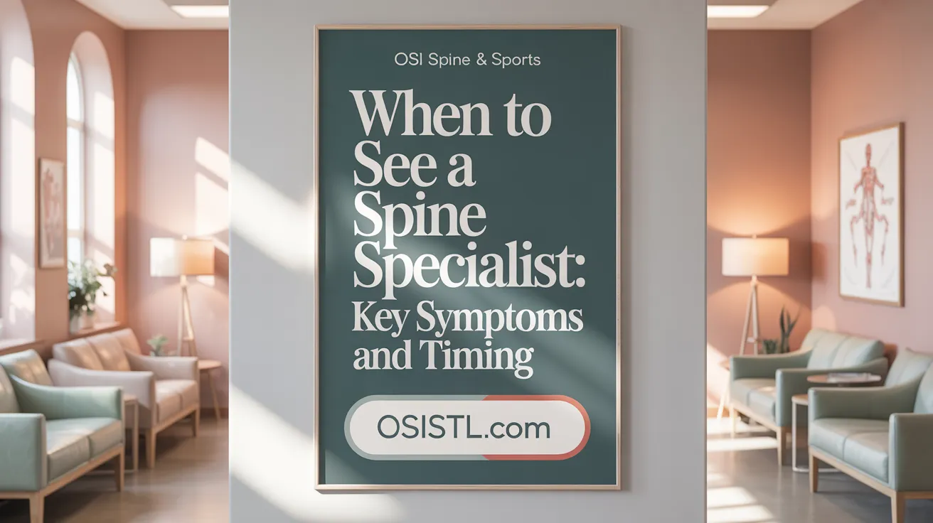 When to See a Spine Specialist: Key Symptoms and Timing