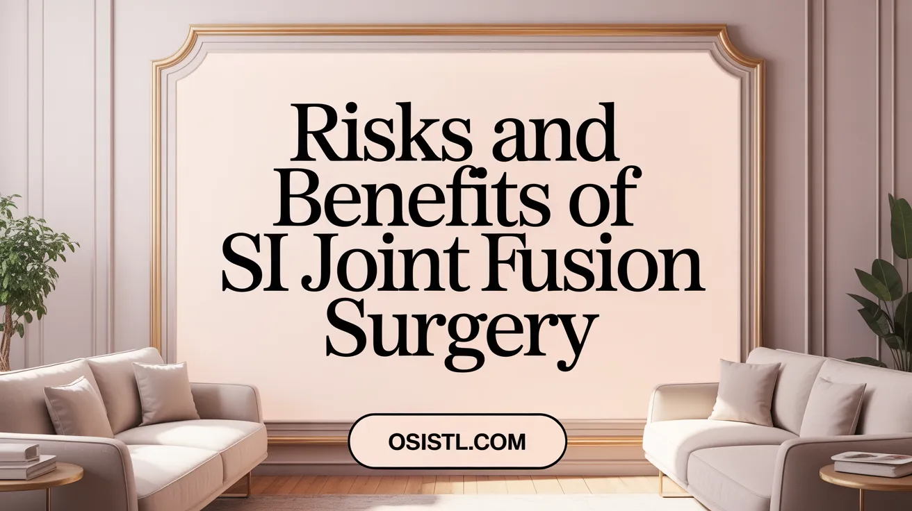 Risks and Benefits of SI Joint Fusion Surgery