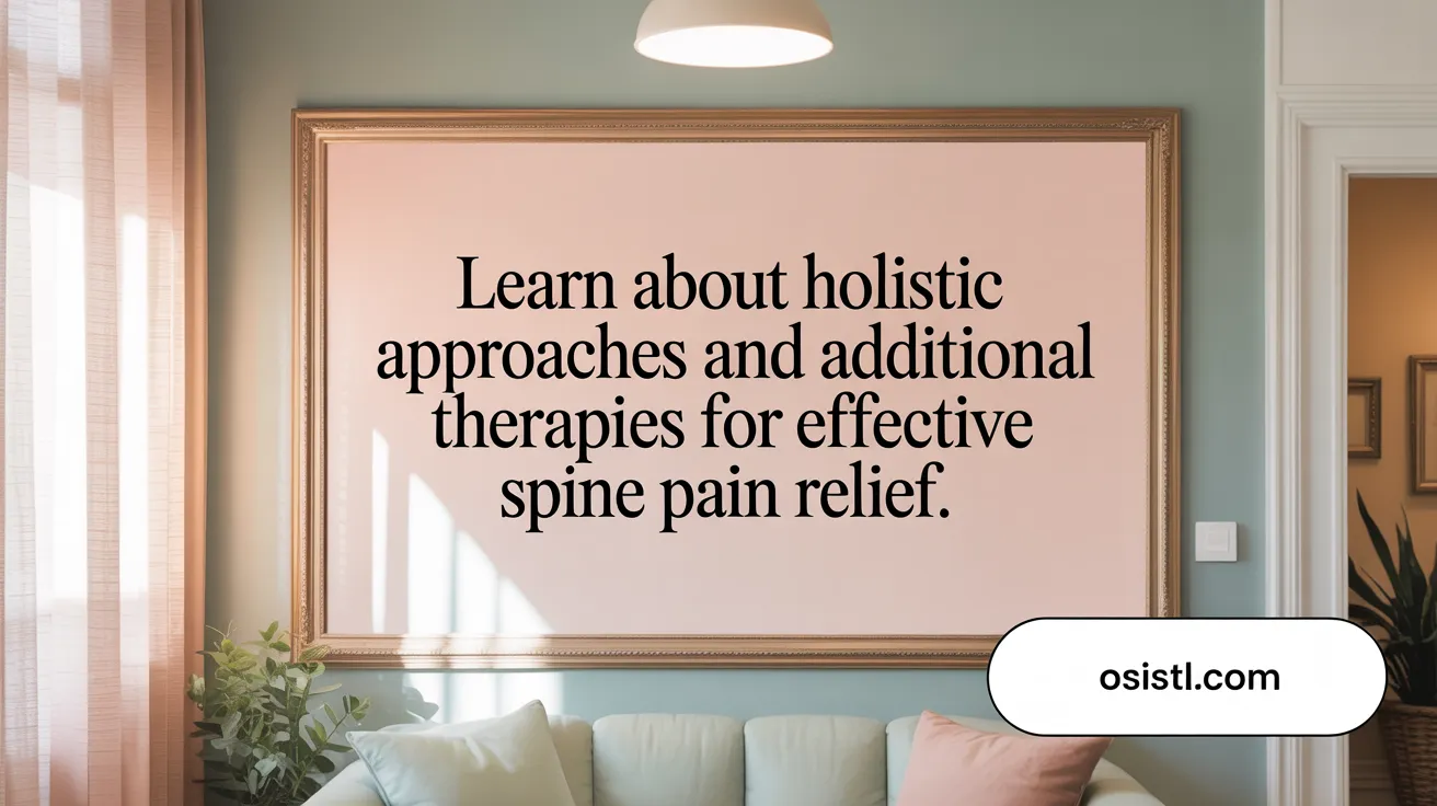 Learn about holistic approaches and additional therapies for effective spine pain relief.