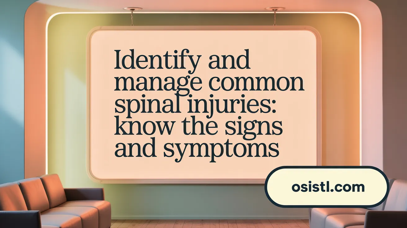 Identify and Manage Common Spinal Injuries: Know the Signs and Symptoms