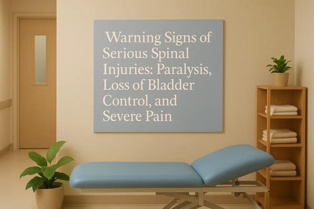 Warning Signs of Serious Spinal Injuries: Paralysis, Loss of Bladder Control, and Severe Pain