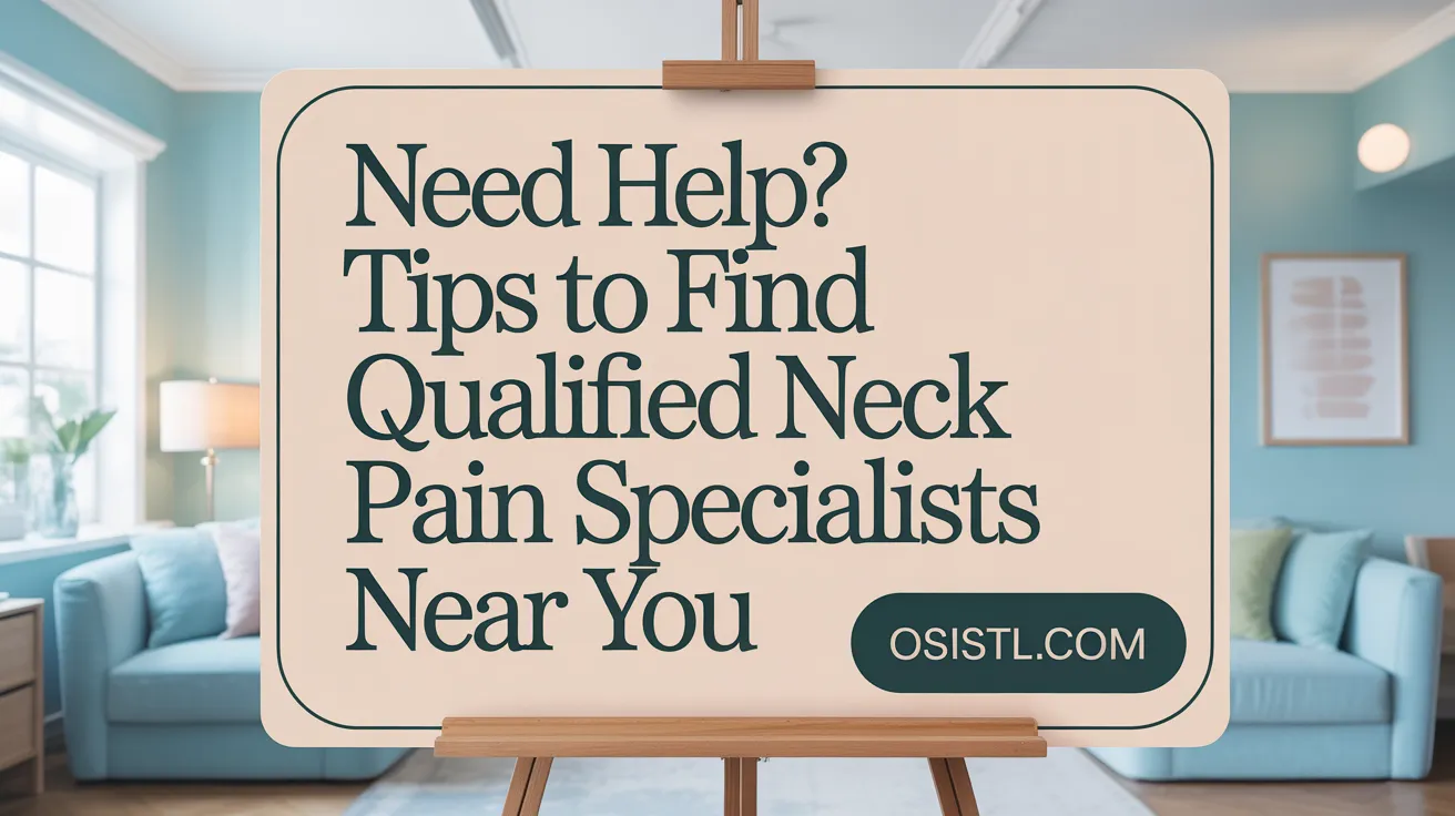 Need Help? Tips to Find Qualified Neck Pain Specialists Near You