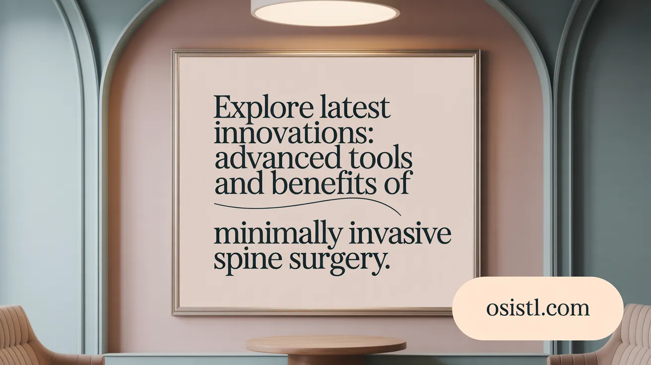 Explore latest innovations: Advanced tools and benefits of minimally invasive spine surgery.