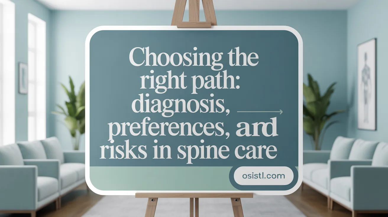 Choosing the Right Path: Diagnosis, Preferences, and Risks in Spine Care