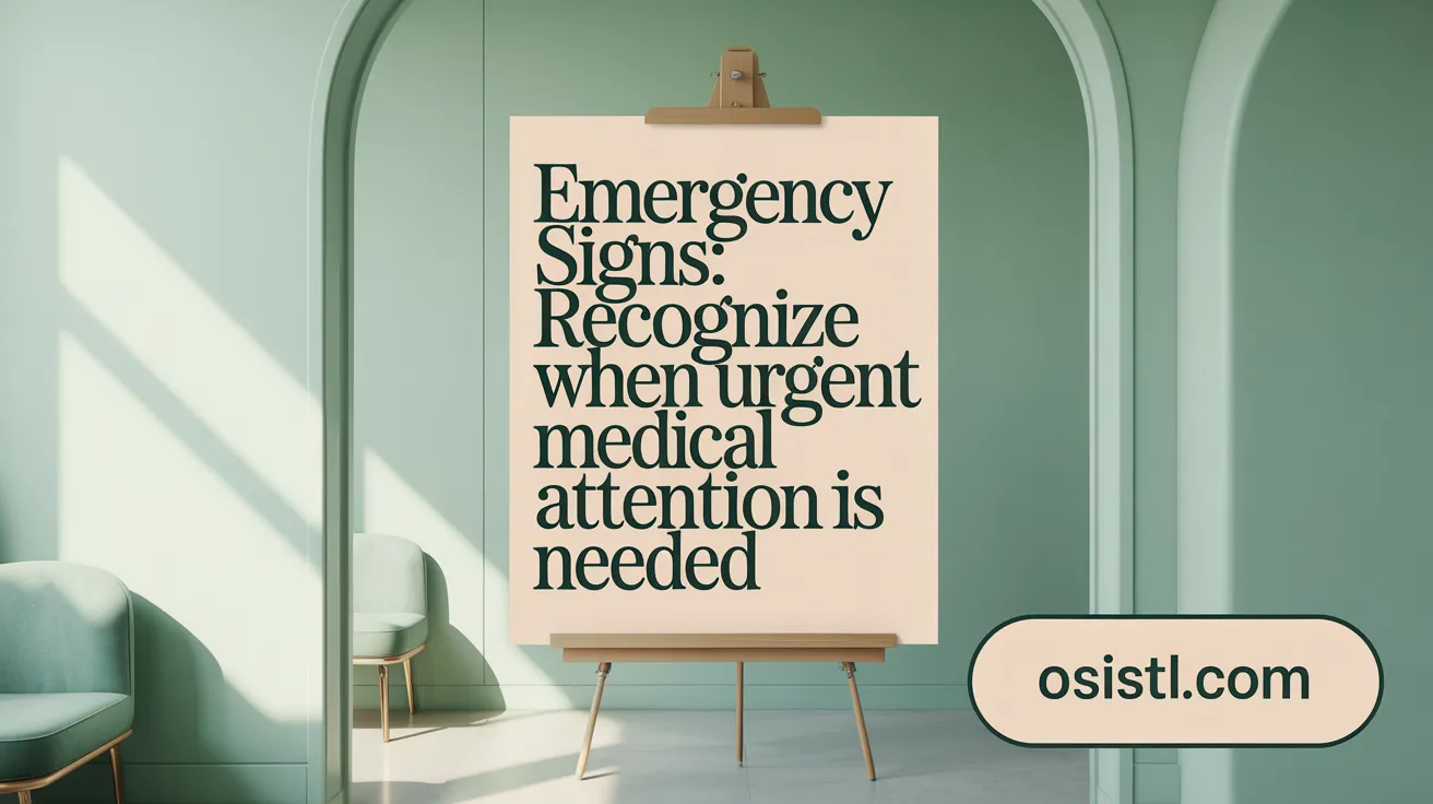 Emergency Signs: Recognize When Urgent Medical Attention is Needed