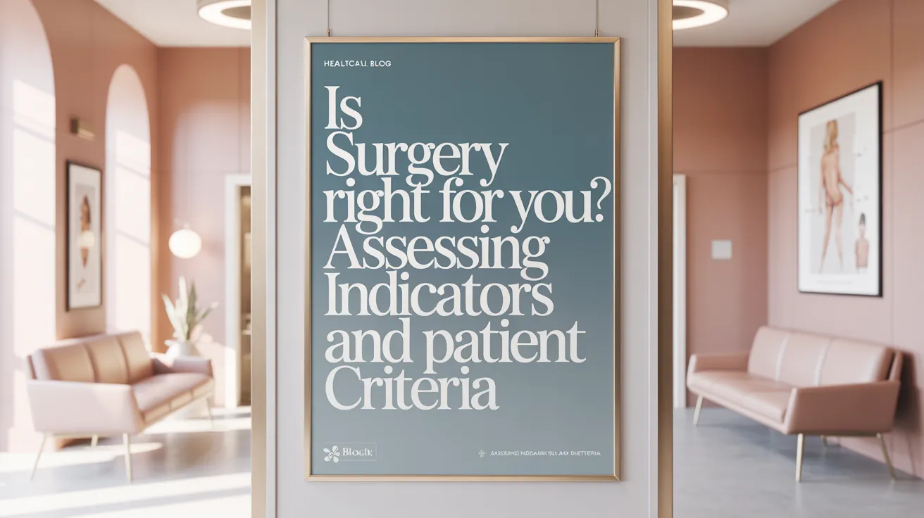 Is Surgery Right for You? Assessing Indicators and Patient Criteria