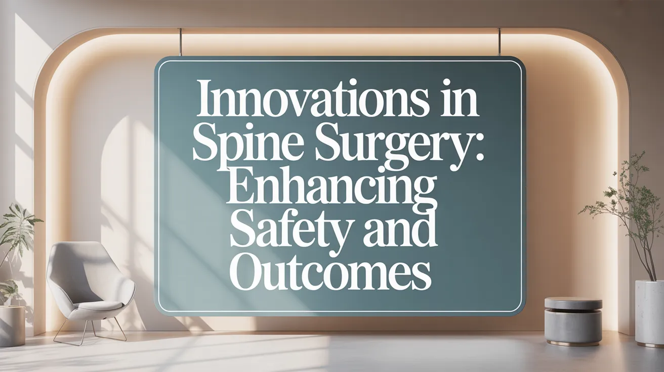 Innovations in Spine Surgery: Enhancing Safety and Outcomes