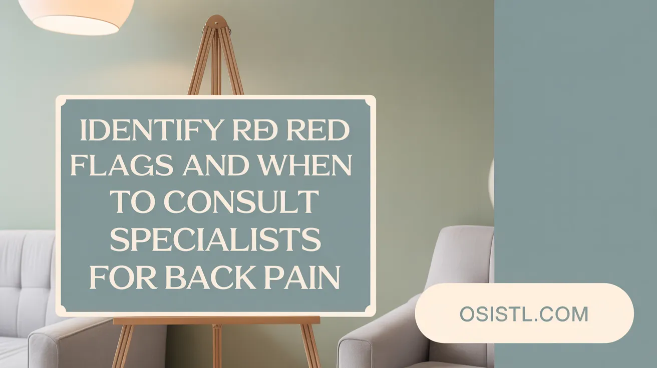 Identify Red Flags and When to Consult Specialists for Back Pain