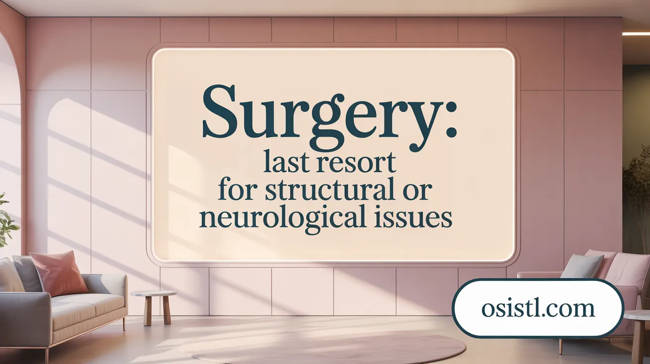 Surgery: Last Resort for Structural or Neurological Issues