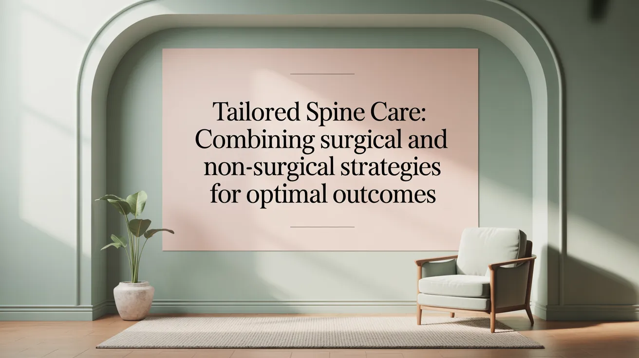 Tailored Spine Care: Combining Surgical and Non-Surgical Strategies for Optimal Outcomes