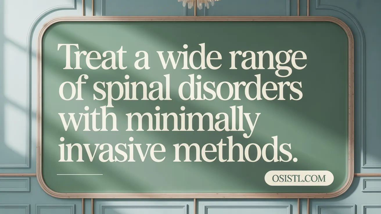 Treat a Wide Range of Spinal Disorders with Minimally Invasive Methods