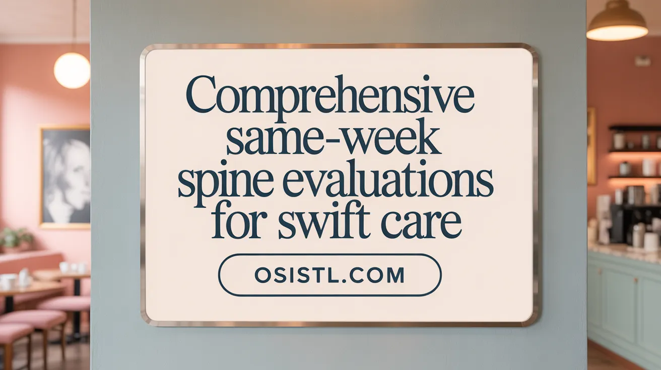 Comprehensive Same-Week Spine Evaluations for Swift Care
