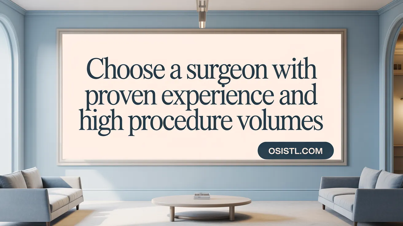 Choose a Surgeon with Proven Experience and High Procedure Volumes