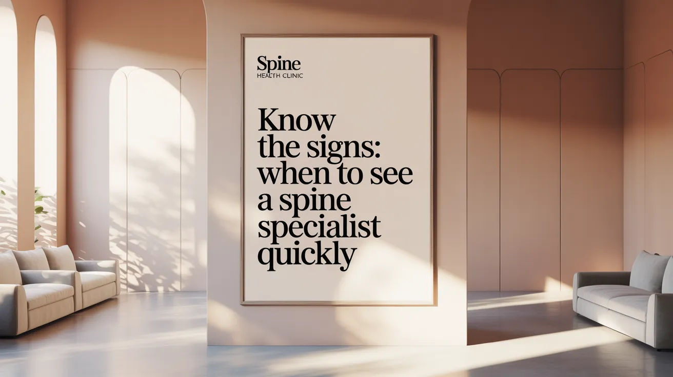 Know the Signs: When to See a Spine Specialist Quickly