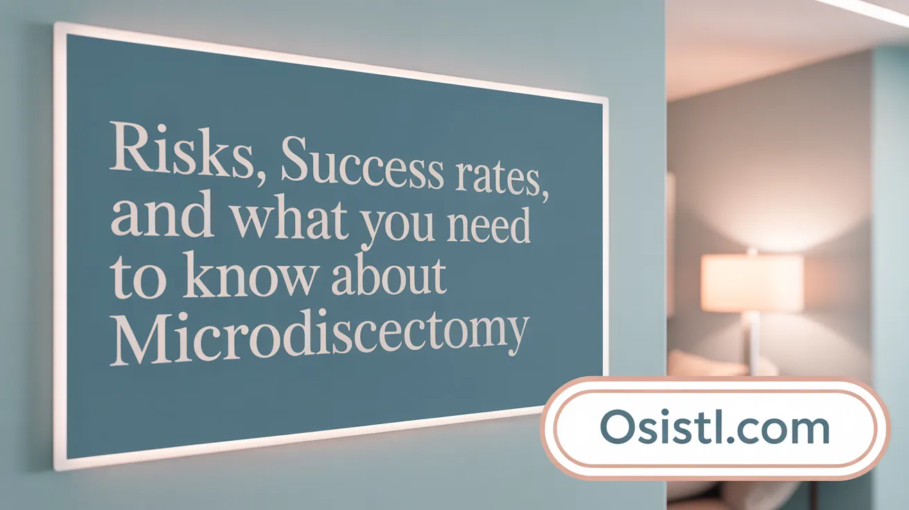 Risks, Success Rates, and What You Need to Know About Microdiscectomy