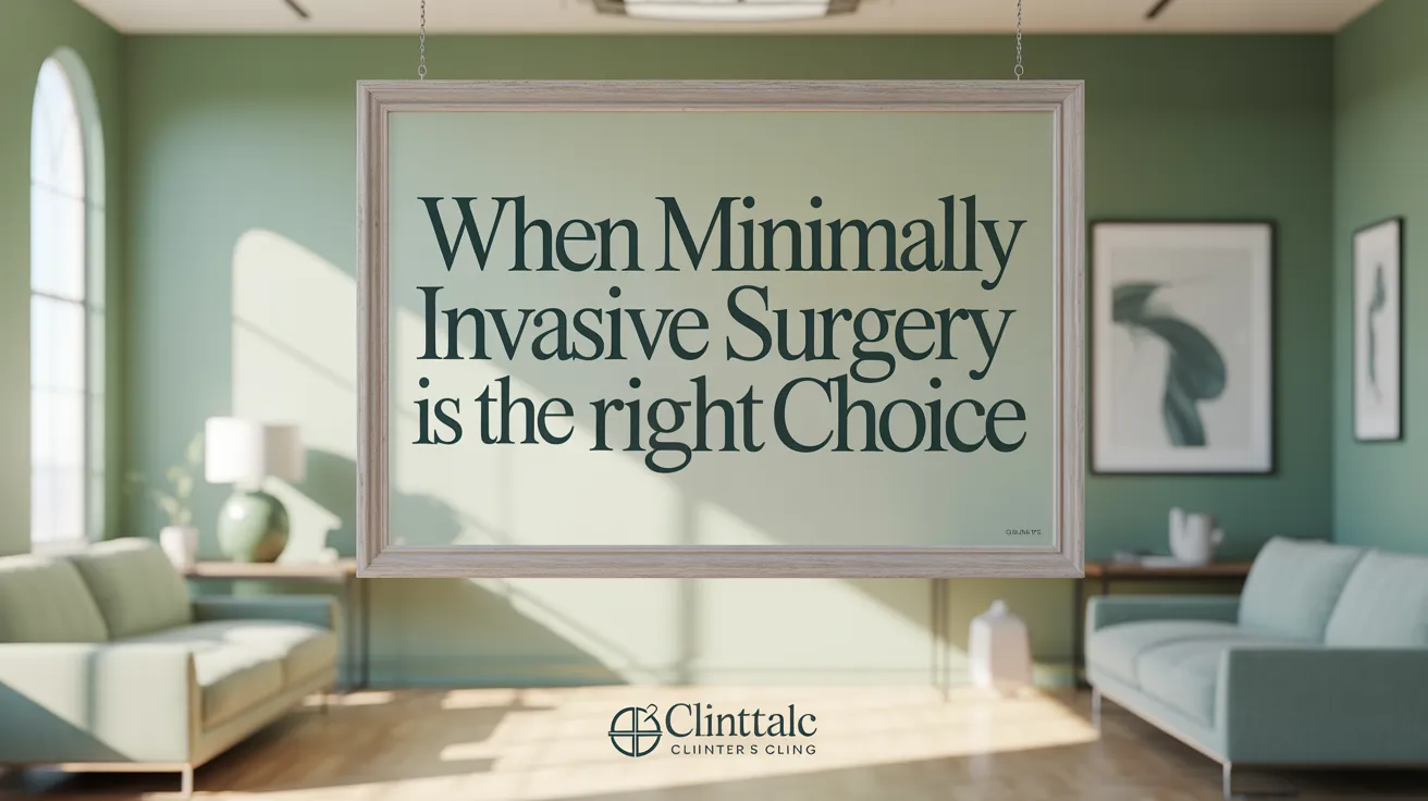 When Minimally Invasive Surgery Is the Right Choice