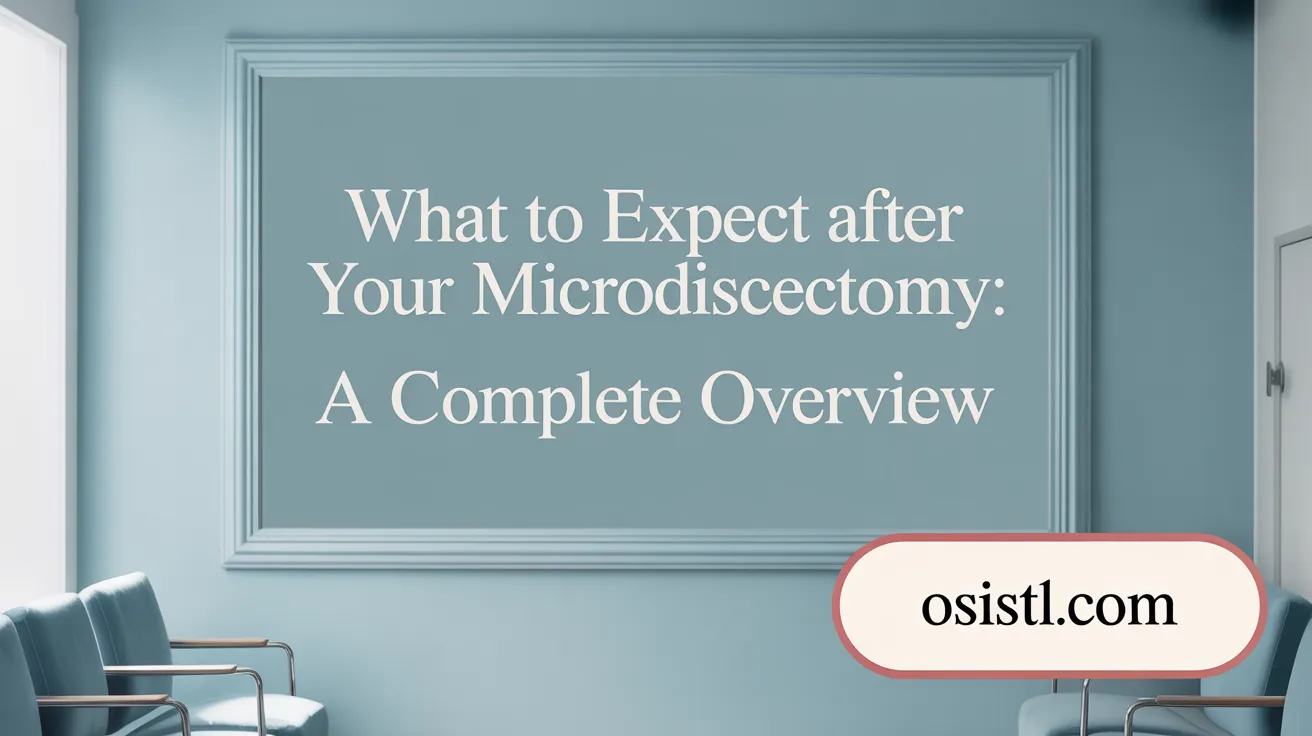 What to Expect After Your Microdiscectomy: A Complete Overview