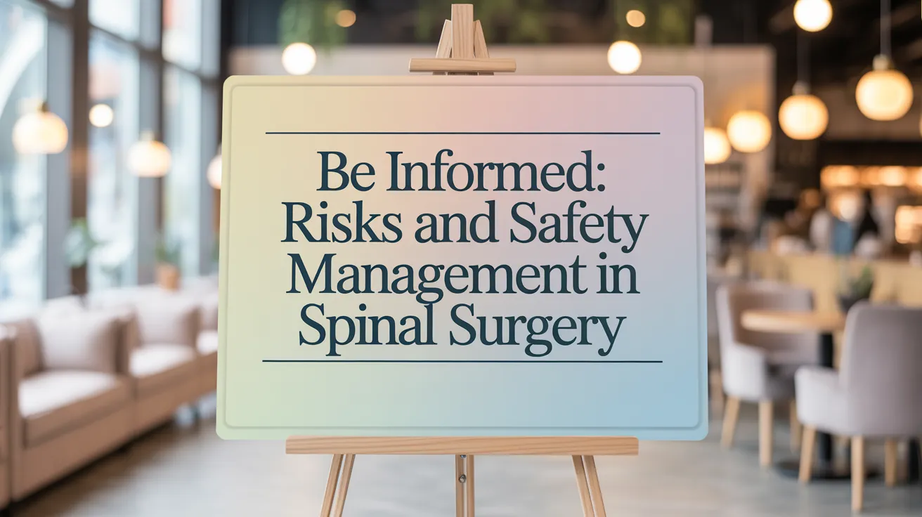 Be Informed: Risks and Safety Management in Spinal Surgery