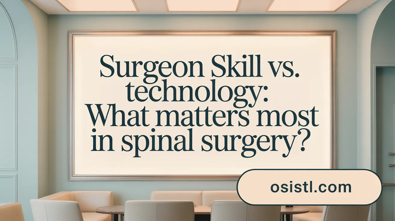 Surgeon Skill vs. Technology: What Matters Most in Spinal Surgery?