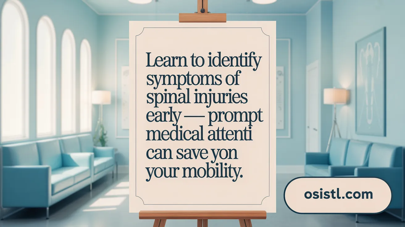 Learn to identify symptoms of spinal injuries early — prompt medical attention can save your mobility.
