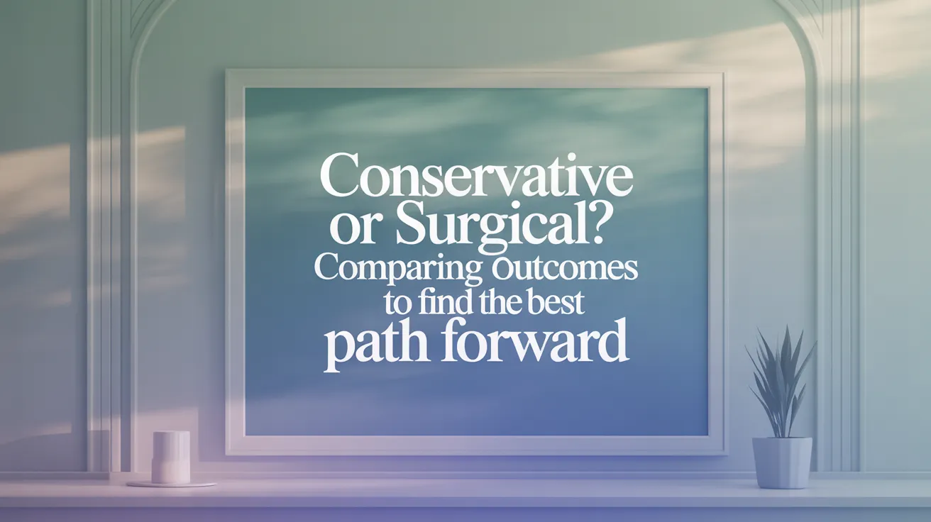 Conservative or Surgical? Comparing Outcomes to Find the Best Path Forward