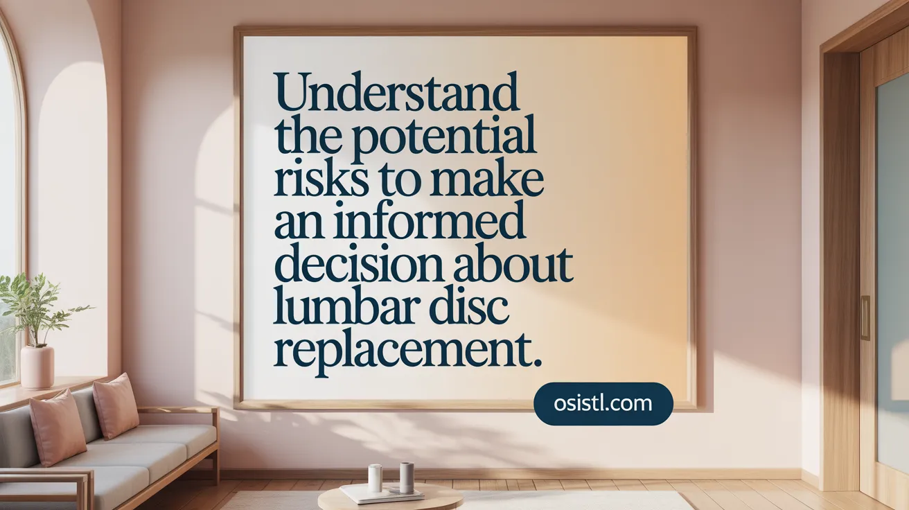 Understand the potential risks to make an informed decision about lumbar disc replacement.