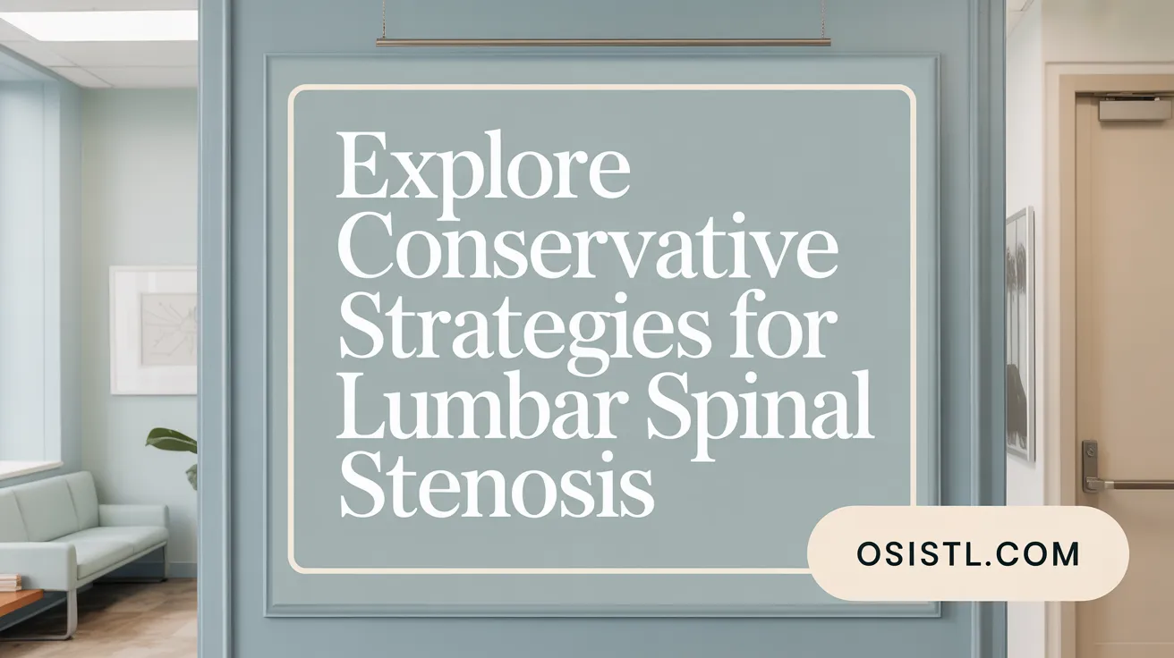 Explore Conservative Strategies for Lumbar Spinal Stenosis
