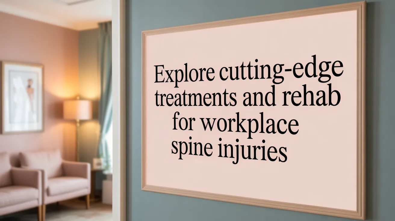 Explore Cutting-Edge Treatments and Rehab for Workplace Spine Injuries