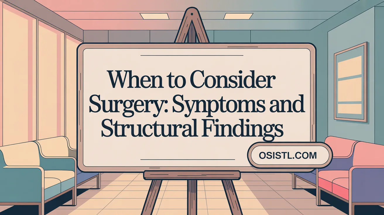 When to Consider Surgery: Symptoms and Structural Findings