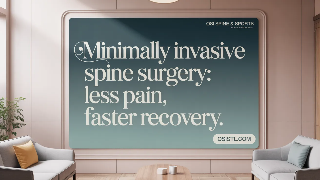 Minimally Invasive Spine Surgery: Less Pain, Faster Recovery